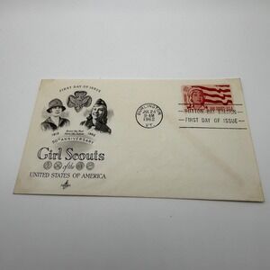 1962 Girl Scouts 50th Anniversary First Day Cover ArtCraft FDC Burlington VT